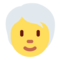 Person- White Hair emoji on Twitter